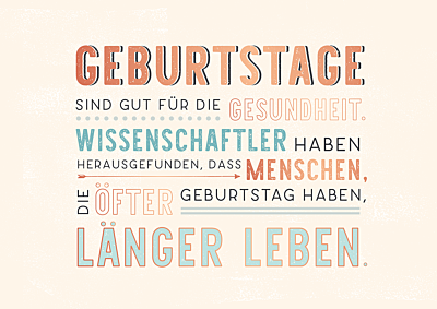Geburtstage...