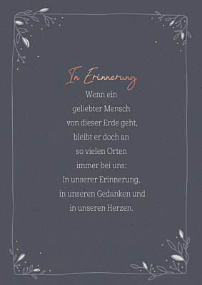 In Erinnerung...