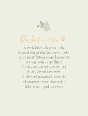 Du bist wertvoll...