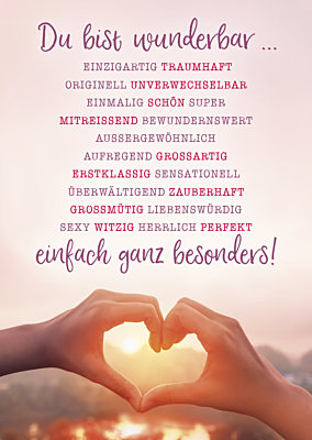 Du bist wunderbar...