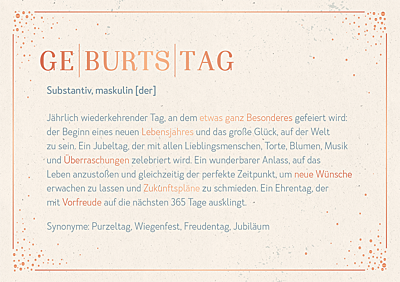 Geburtstag