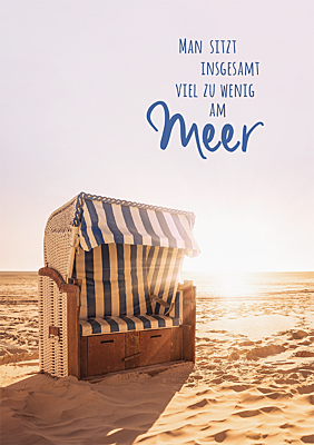 Glück Ahoi Postkarte Großformat  
