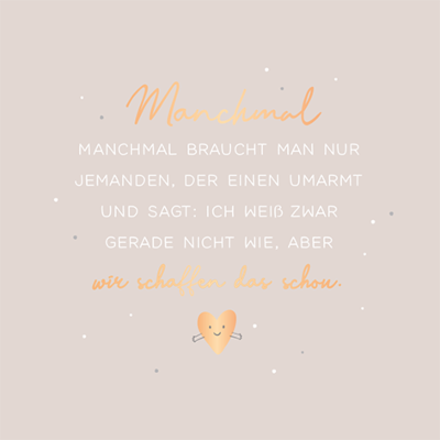 Manchmal...