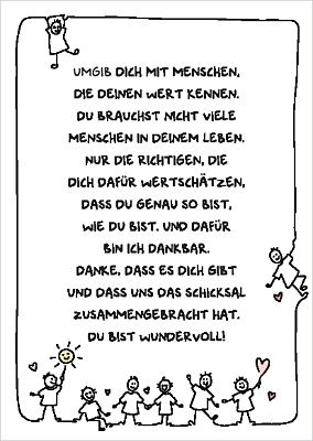 Umgib dich mit Menschen...